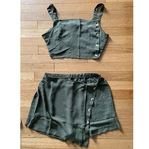 Crop and shorts set